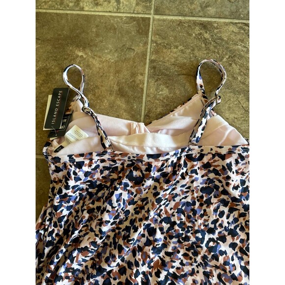 Island Escape Napa Underwire Tankini Top Size 8 - Picture 8 of 9